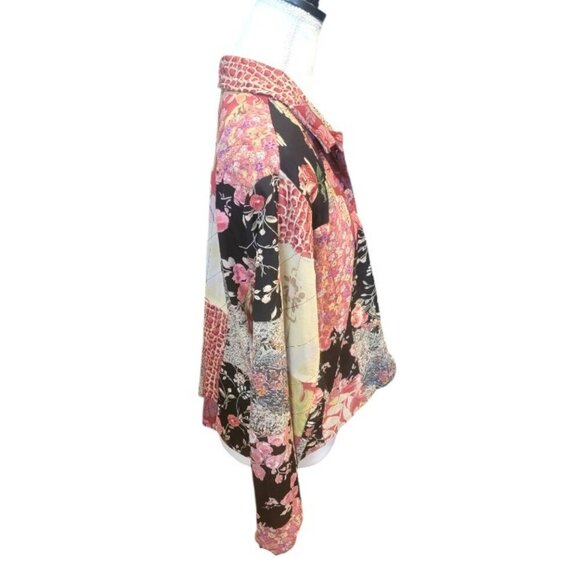 Casual Studio New York Patchwork Black and Fushia Long Sleeve Jacket in Size XL - Picture 4 of 6